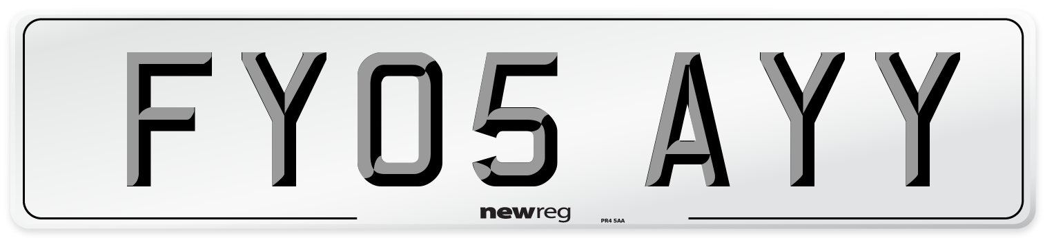 FY05 AYY Number Plate from New Reg